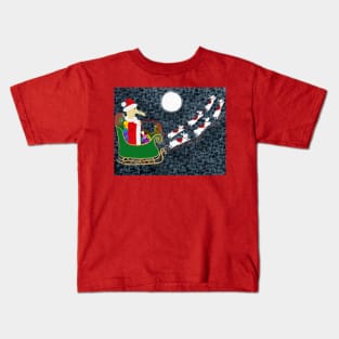 Santa Dachshund Kids T-Shirt